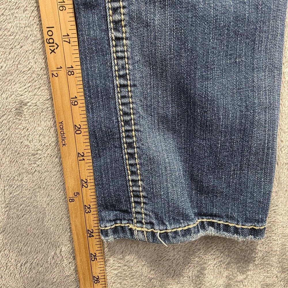 Silver Jeans Suki Capri Jeans Womens 28 Blue Curvy Mid Rise Contrast Stitching - Picture 8 of 10